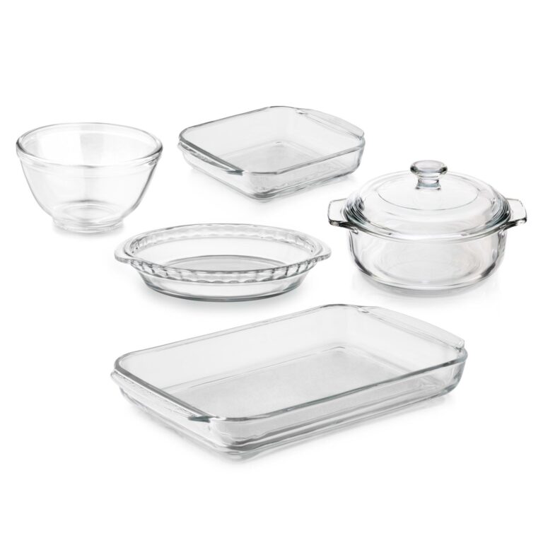 5-Piece Glass Casserole Baking Dish Set with 1 Cover