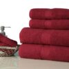 maroon towel set