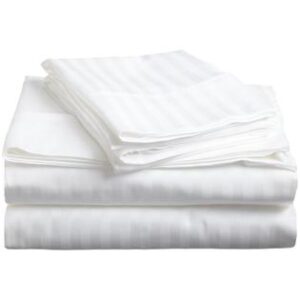 100-Egyptian-Cotton-White-Striped-Bed-sheet-1