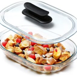 3.0L Oval glass baking Dish with cover