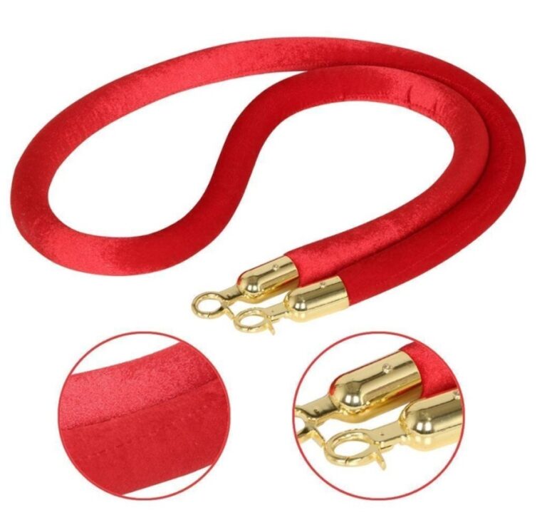 Red velvet rope ends